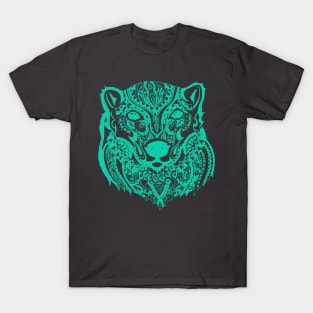 Mandala Polar Bear - Mint T-Shirt